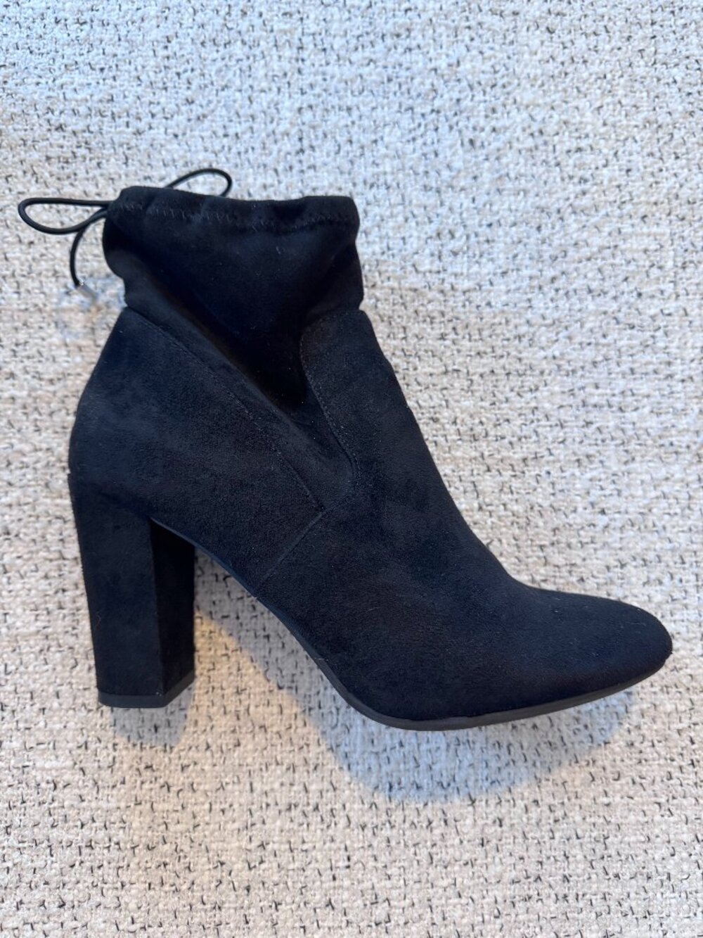 Nine West Women's Bordeaux Suede Booties, Black - Size 7.5 (Used)
